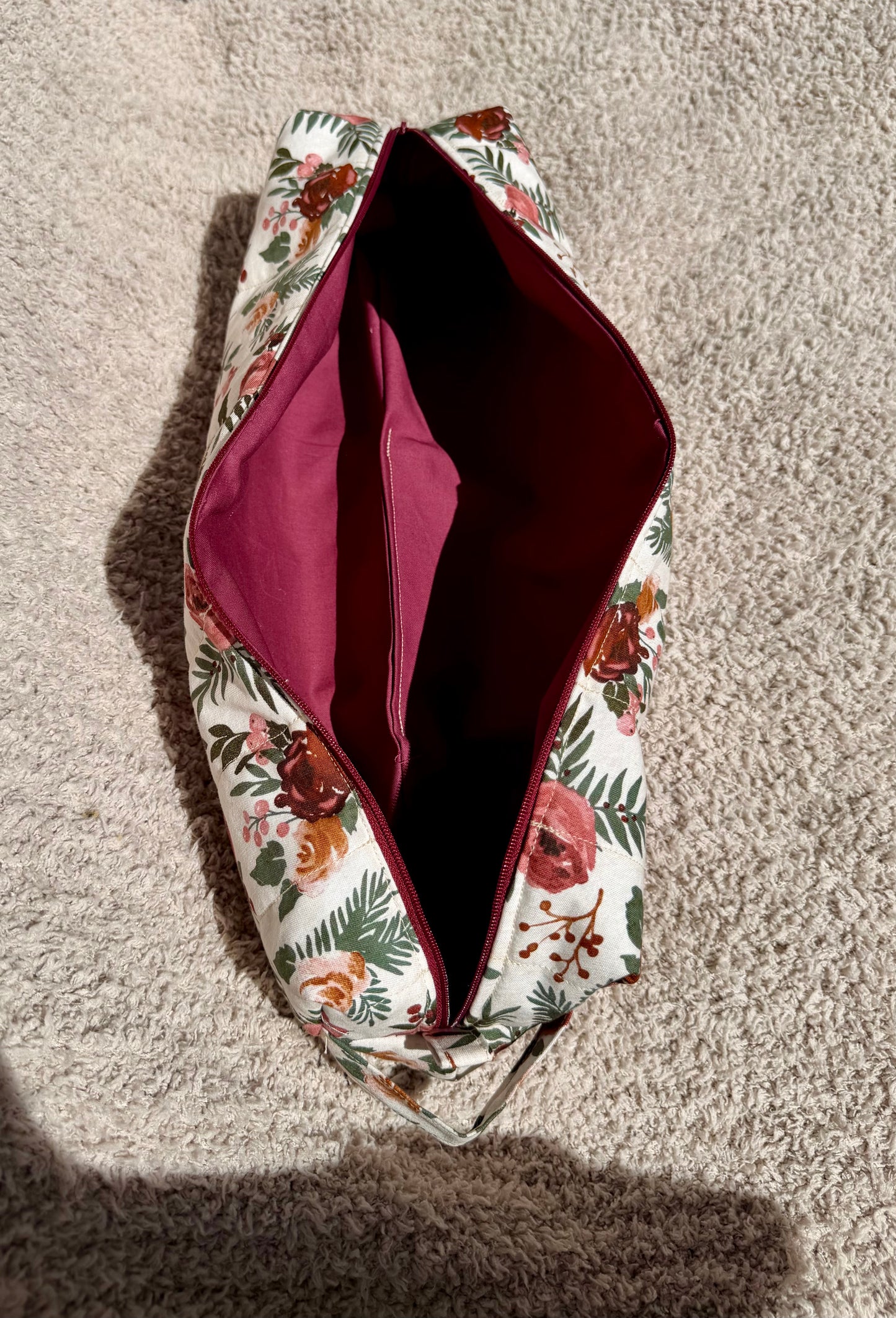 Handmade floral hot tools bag