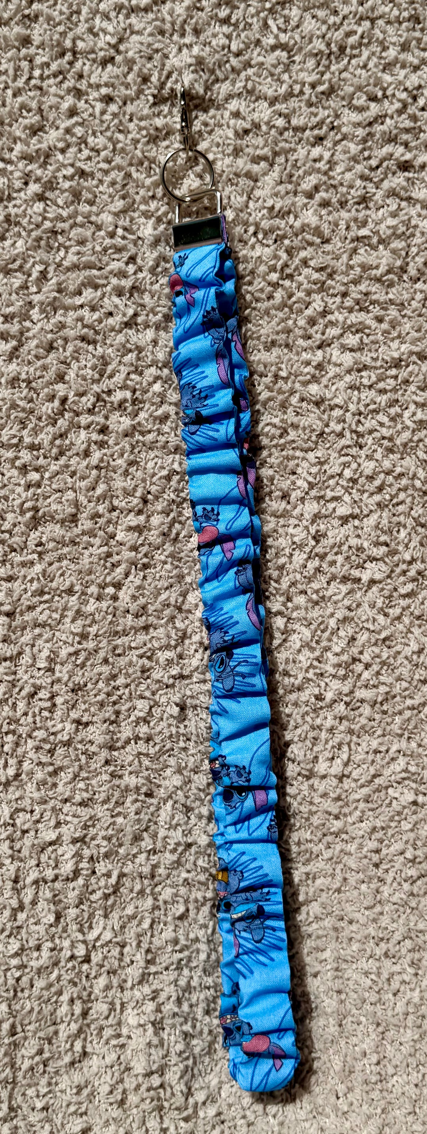 Handmade scrunch stitch lanyard