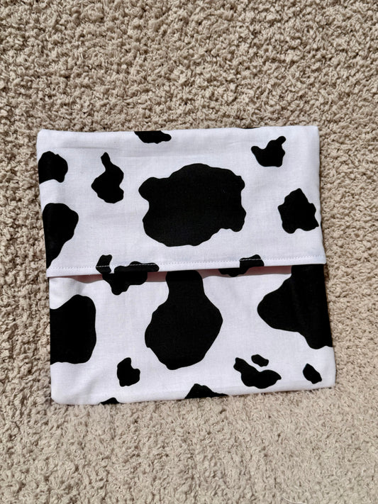 Handmade cow baked potato bag