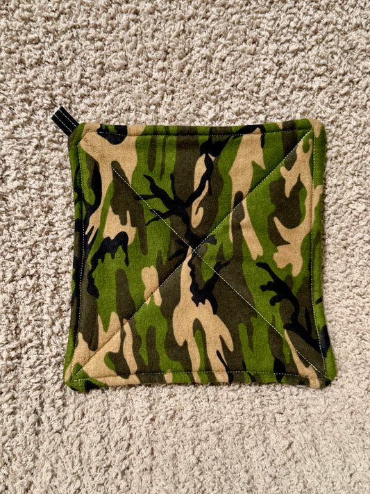 Handmade camo pot holder