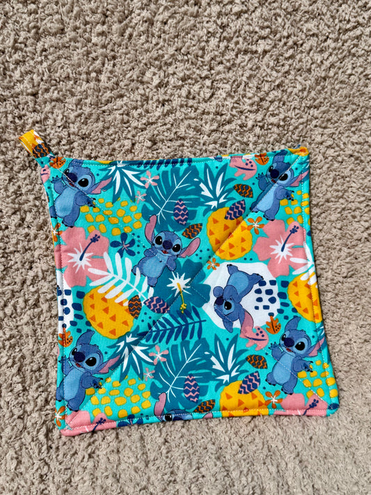 Handmade stitch pot holder