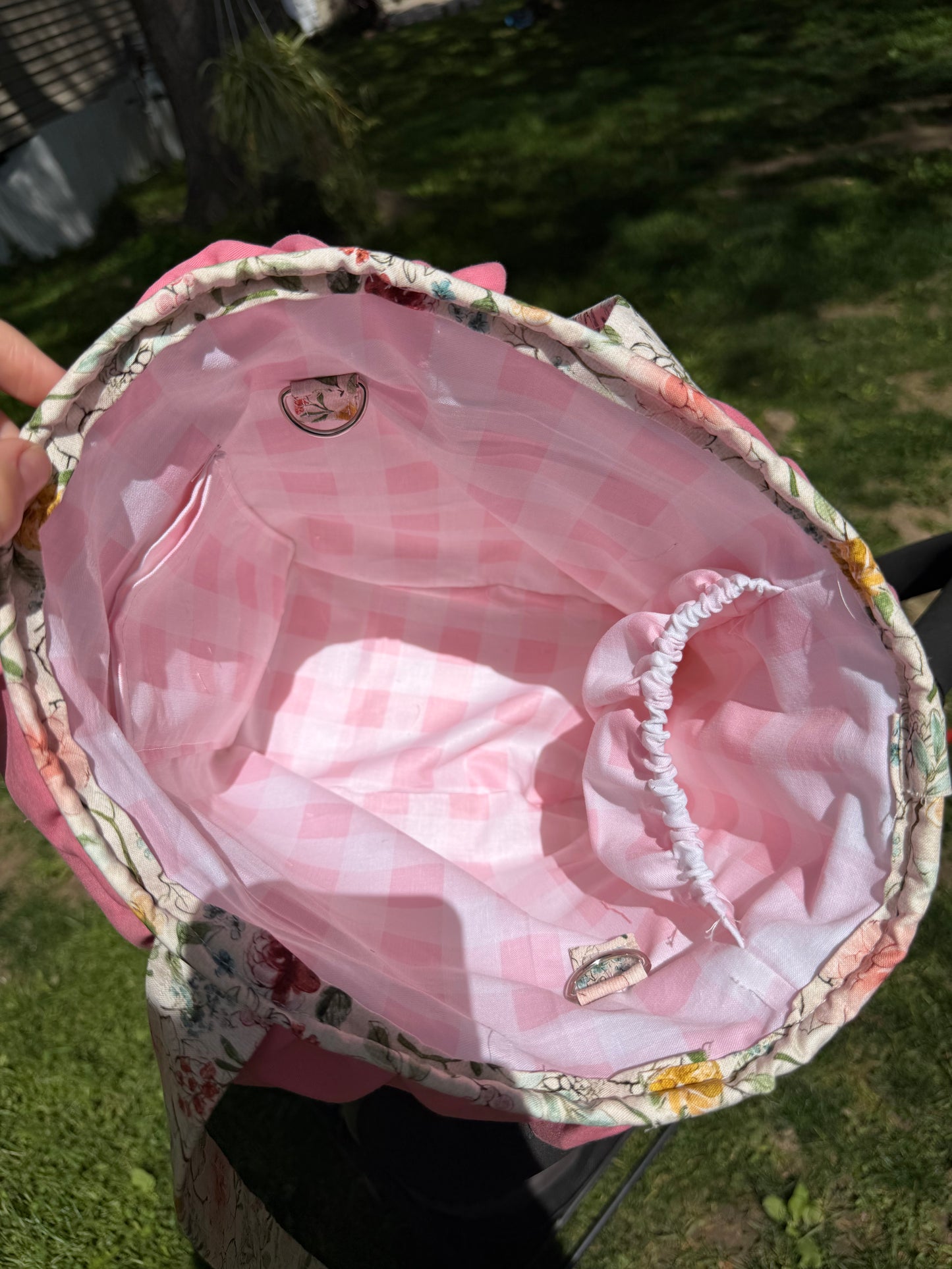 Handmade Stroller bag with ruffles